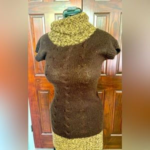 Derek Heart brown cowl neck tunic sweater size M